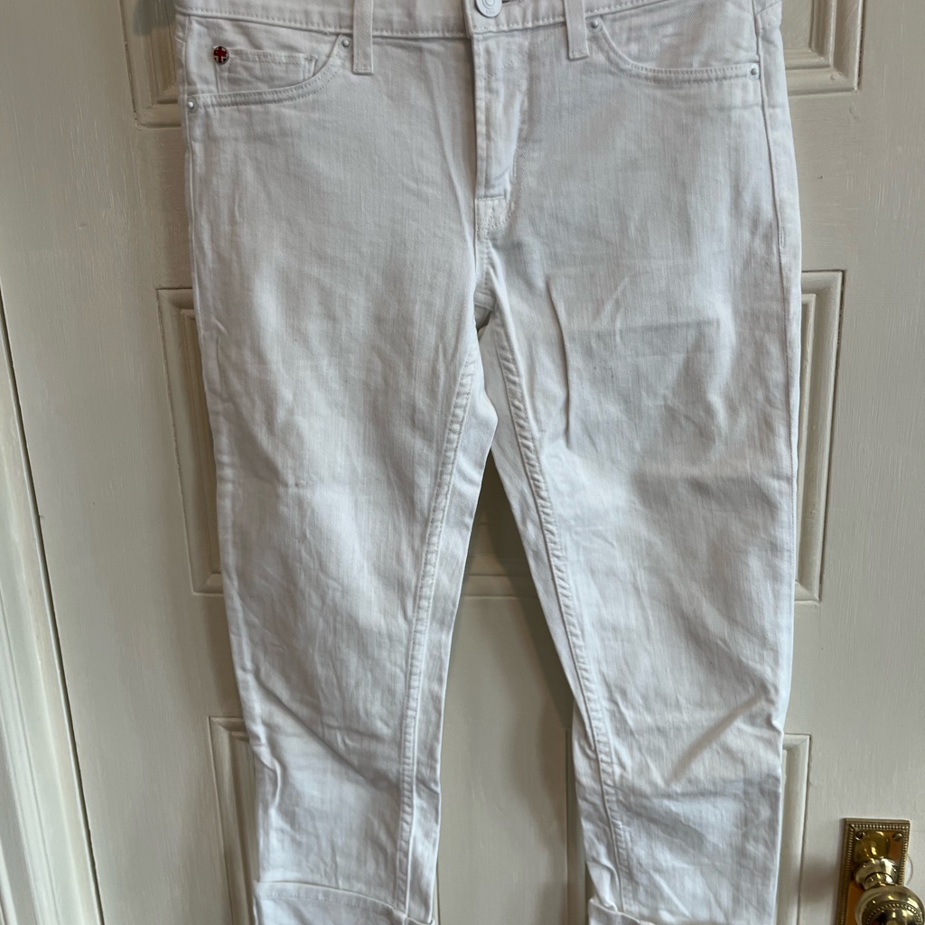 Hudson Jeans Muse White Cuffed Capri Size 27 Hudson Jeans Muse White Cuffed Capri Size 27